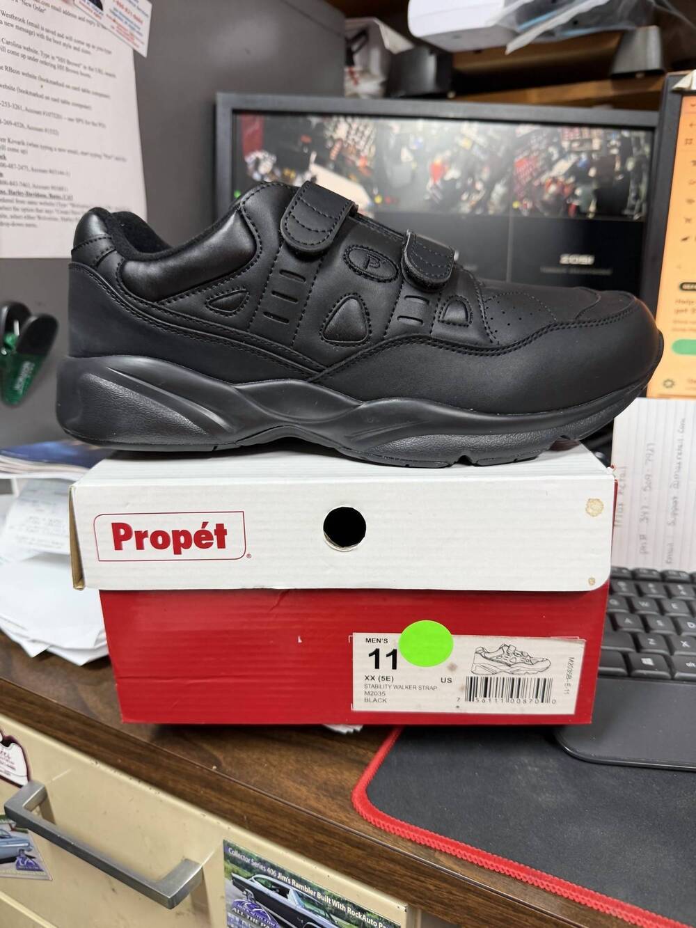 NEW PROPET men's stability walker strap xx shoe in black